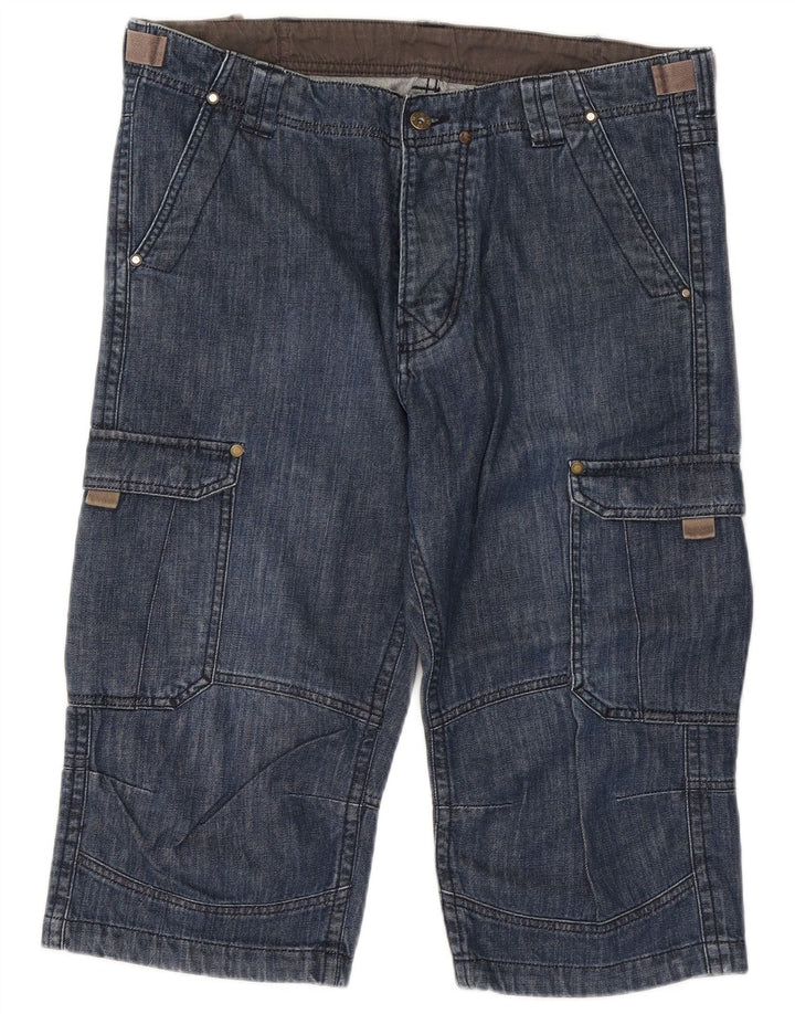 Мужские джинсовые шорты карго Wrangler W36, большие синие, хлопок