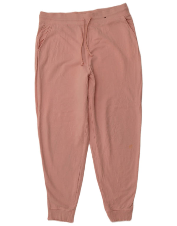MARKS & SPENCER Womens Tracksuit Trousers Joggers UK 16 Large  Pink Cotton