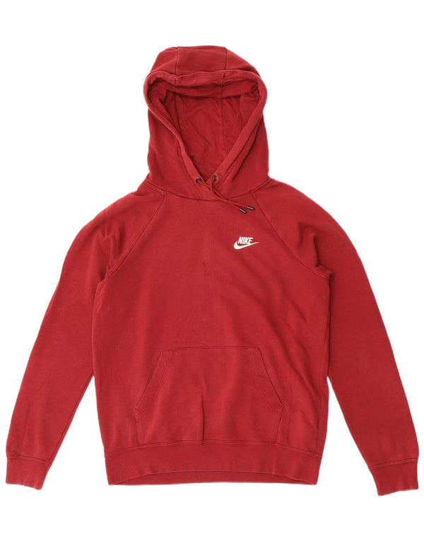 Женский джемпер с капюшоном большого размера Nike UK 10, маленький красный хлопковый