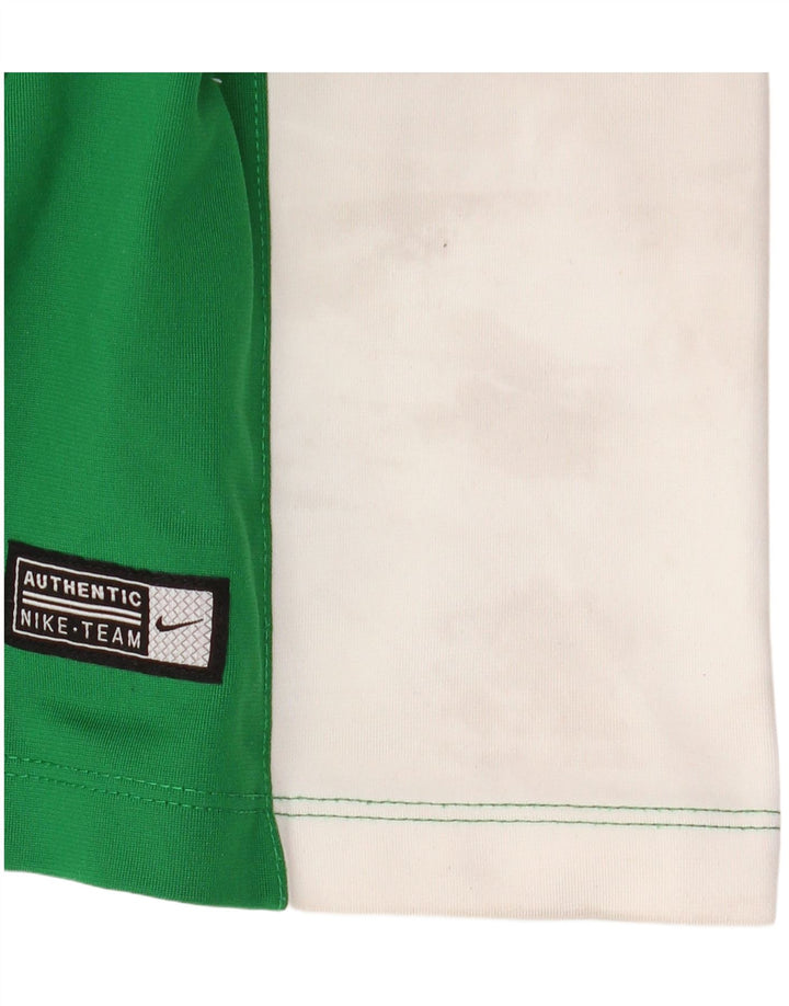 Мужской топ NIKE Dri Fit с длинным рукавом XL, зеленый полиэстер с цветными блоками