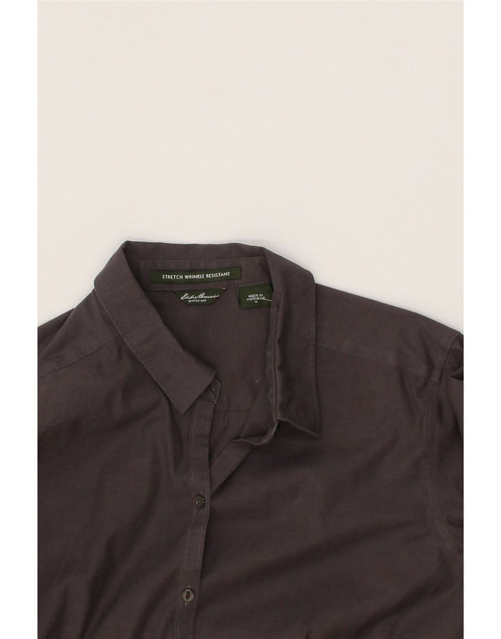 EDDIE BAUER Womens Wrinkle Resistant Shirt UK 14 Medium Grey Cotton Vintage Eddie Bauer and Second-Hand Eddie Bauer from Messina Hembry 