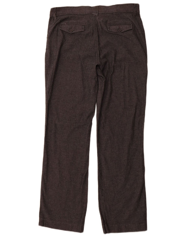 Женские прямые повседневные брюки LEE США 12, большие W32 L31, серые с узором «елочка»