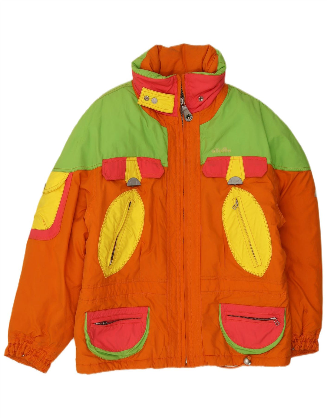 Ellesse Женская лыжная куртка оверсайз с капюшоном IT 42 Medium Orange Colorblock
