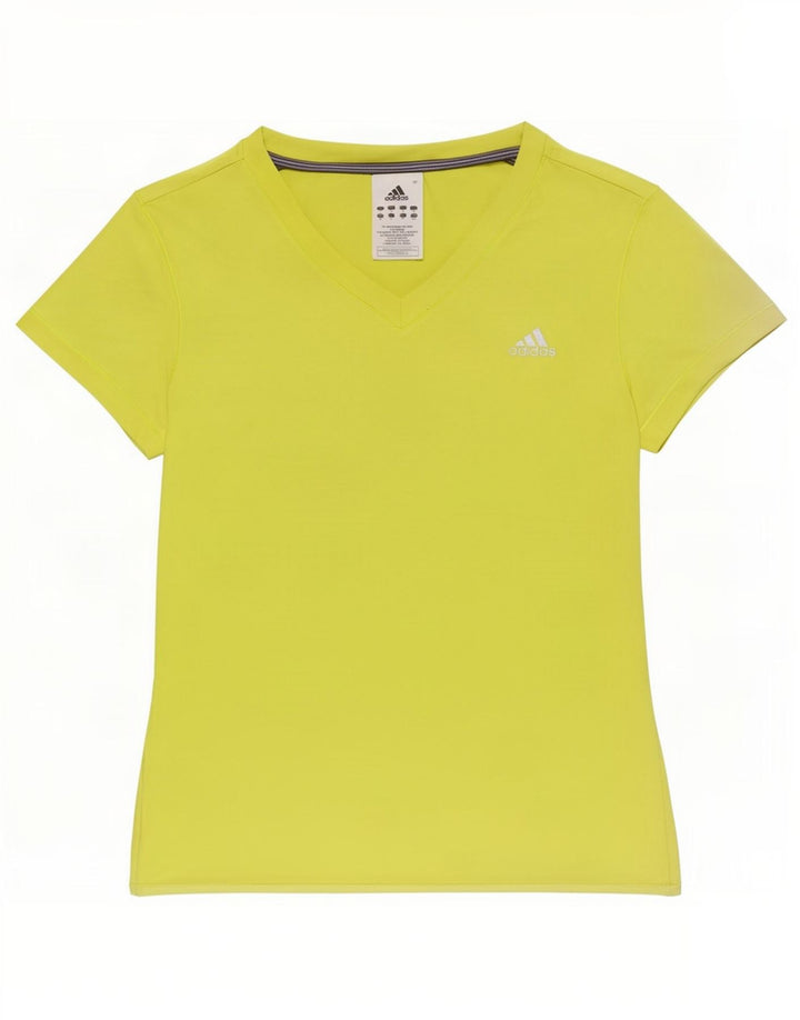 Adidas Женская футболка из поплина Top UK 14 Medium Green Полиамид