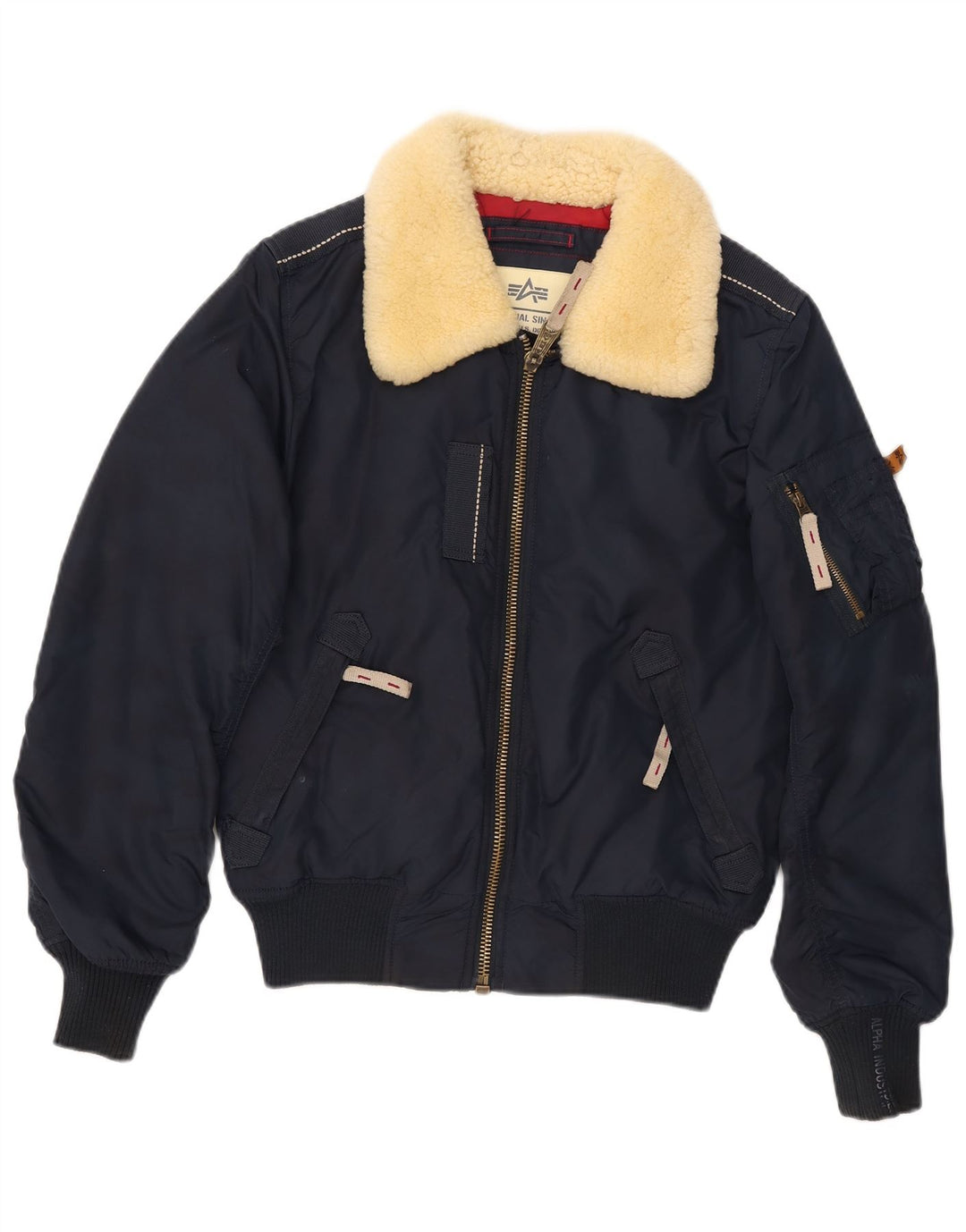 Мужская куртка-бомбер Alpha Industries UK 36, маленькая, темно-синяя, нейлон