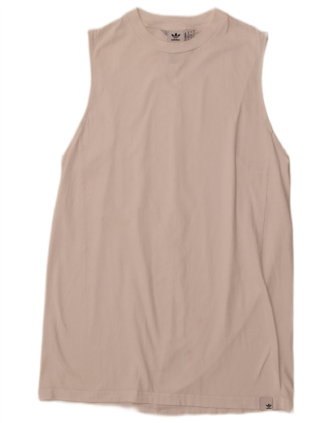 Женское платье-футболка без рукавов ADIDAS UK 16, большой белый хлопок