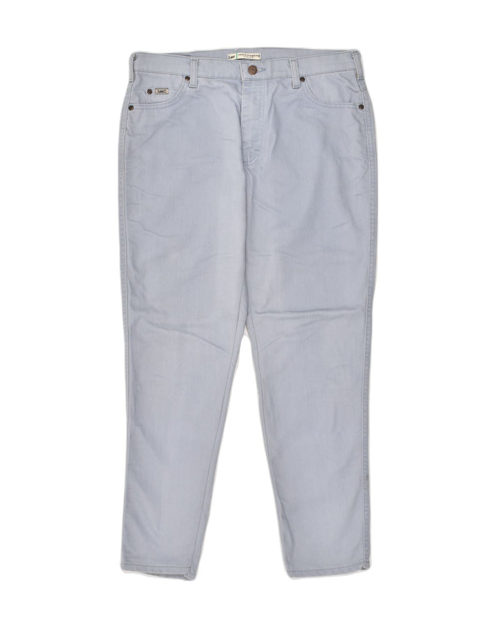 LEE Womens Petite Relaxed Fit Straight Jeans US 12 Large W34 L28 Grey | Vintage Lee | Thrift | Second-Hand Lee | Used Clothing | Messina Hembry 