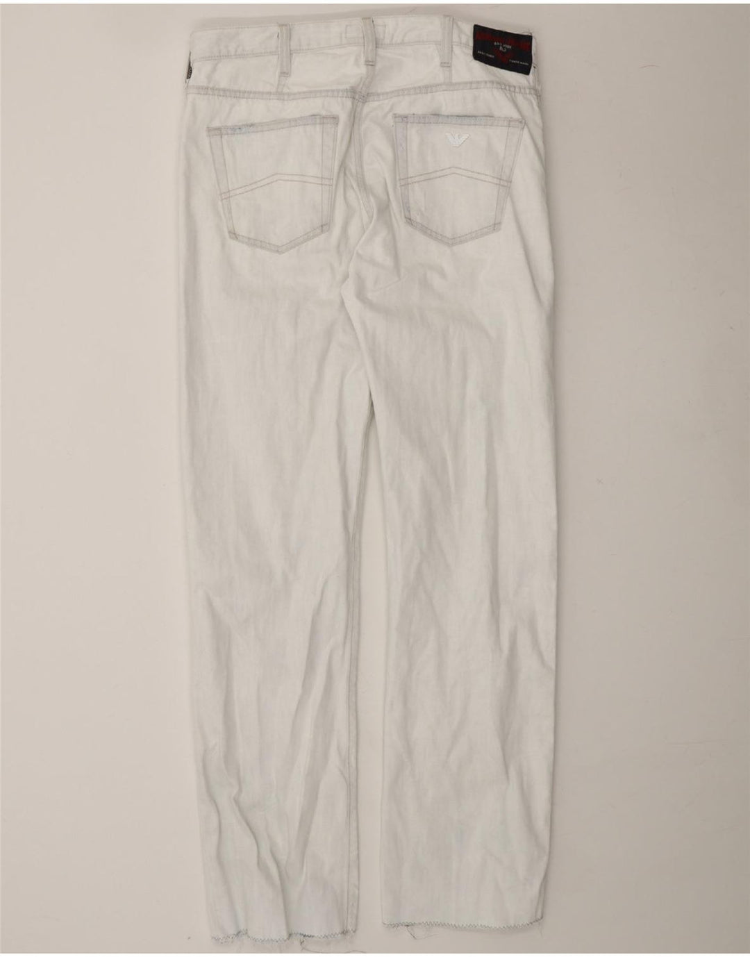 ARMANI Mens Slim Jeans W34 L33 White Cotton Vintage Armani and Second-Hand Armani from Messina Hembry 