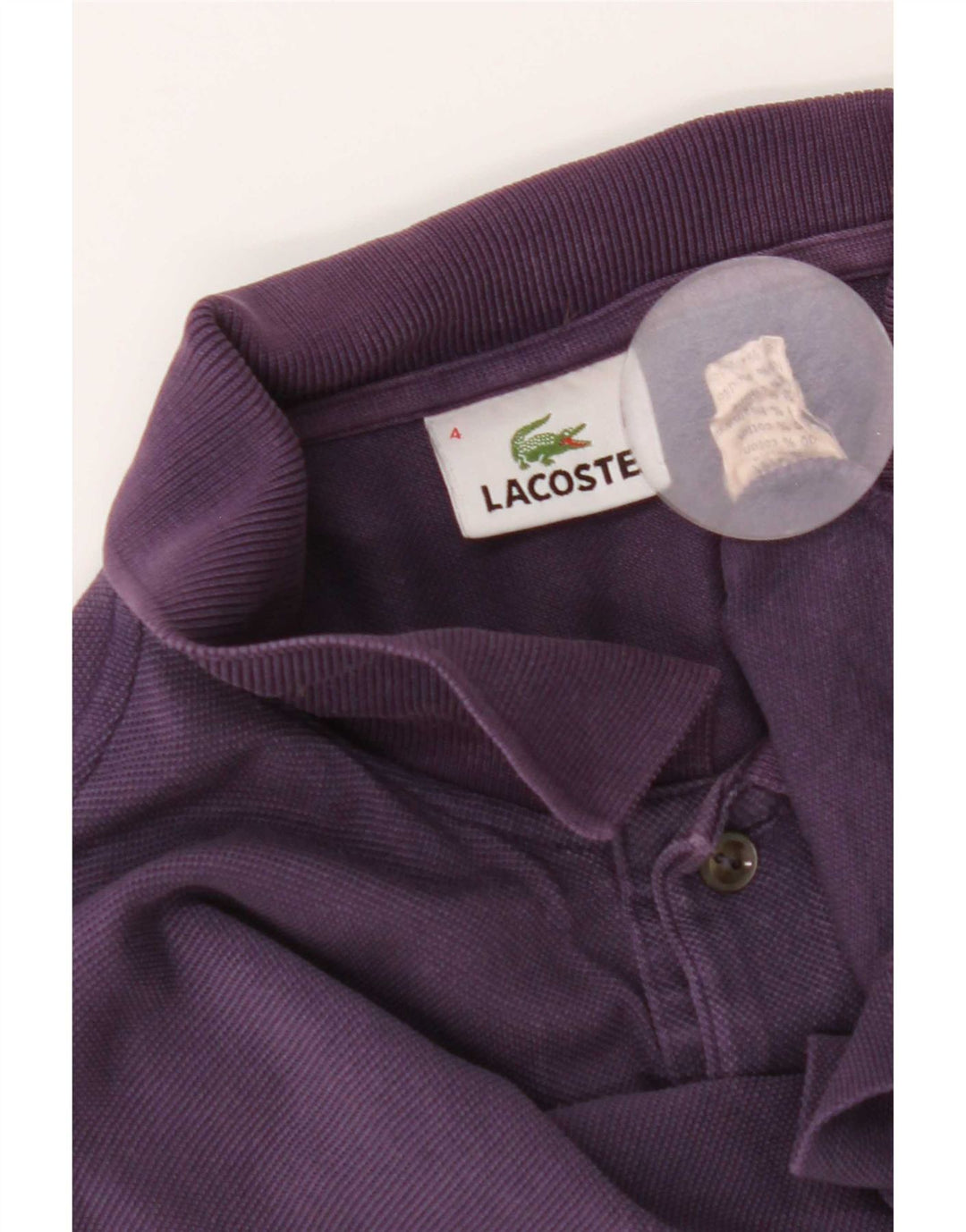 Мужская рубашка-поло Lacoste, размер 4, средний фиолетовый хлопок