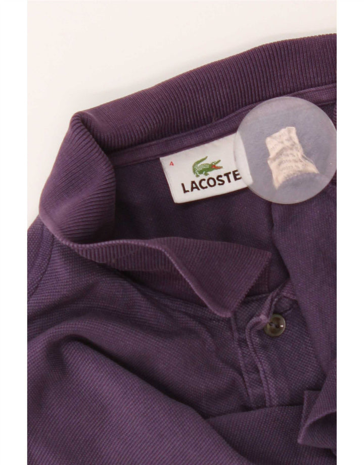 Мужская рубашка-поло Lacoste, размер 4, средний фиолетовый хлопок