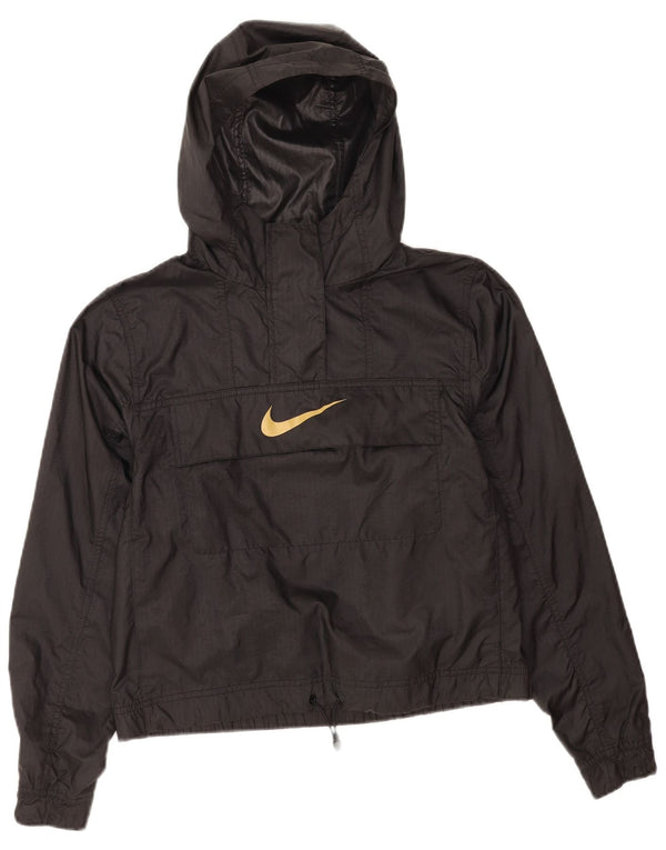 Женский укороченный анорак большого размера с графическим рисунком Nike UK 6 XS, черный с анималистическим принтом
