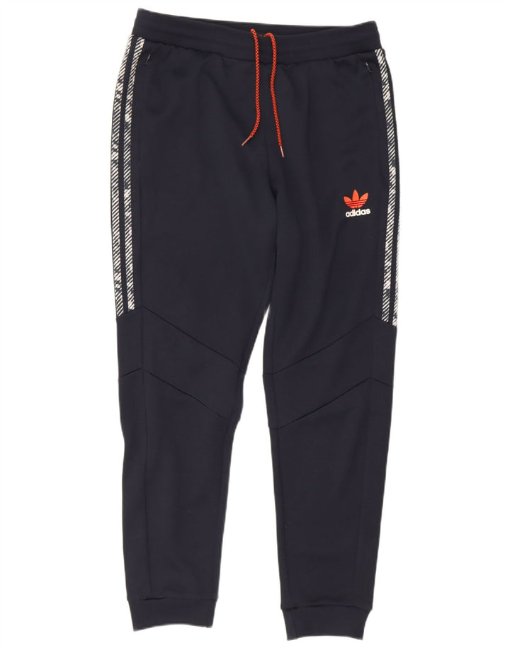 Adidas Мужские спортивные брюки с графическим рисунком Брюки для бега Большой темно-синий полиэстер