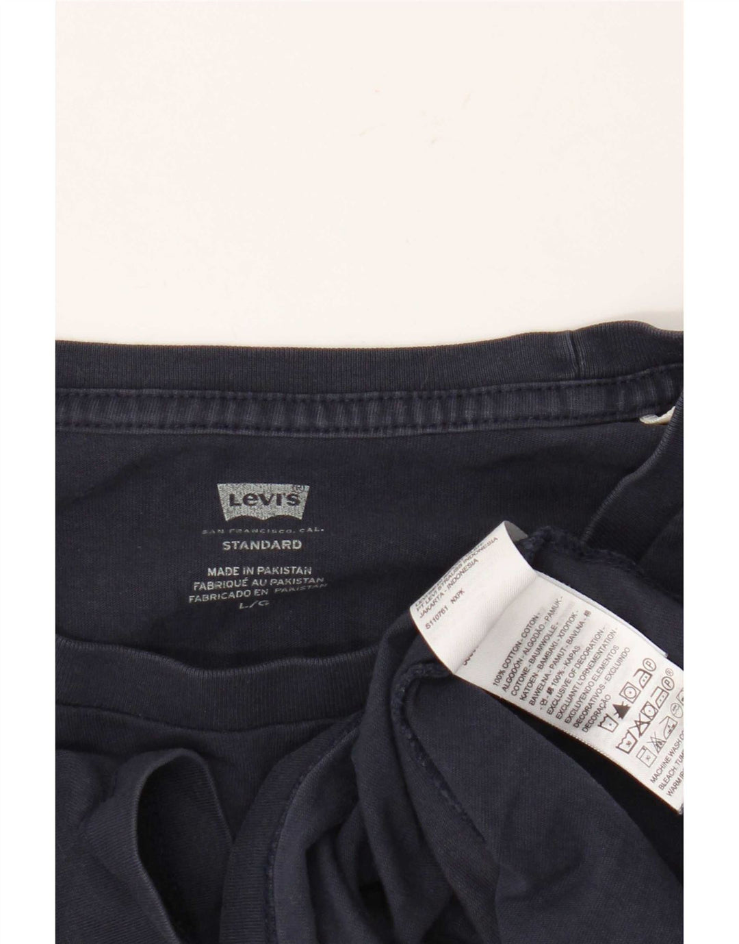Мужская стандартная футболка Levi's, большой размер, темно-синий, хлопок