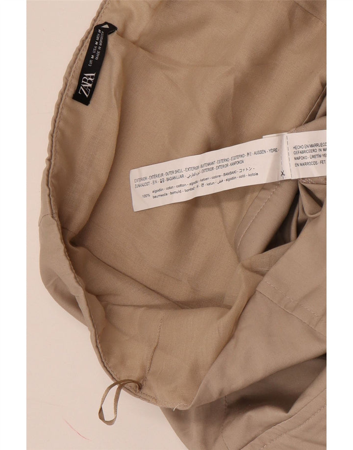 Женский комбинезон без бретелек Zara UK 12, хлопковый средний серый цвет