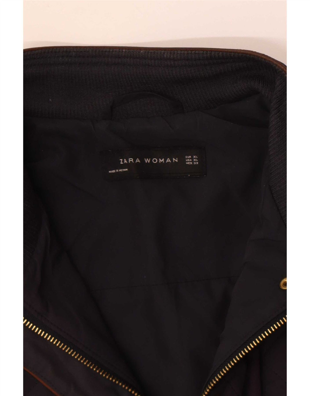 Женская стеганая куртка Zara UK 18 XL темно-синяя