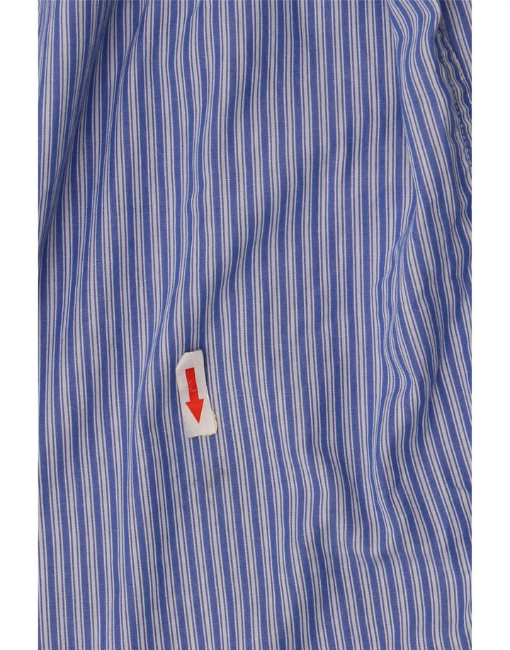 Мужская рубашка Chaps Easy Care XL из хлопка в синюю полоску