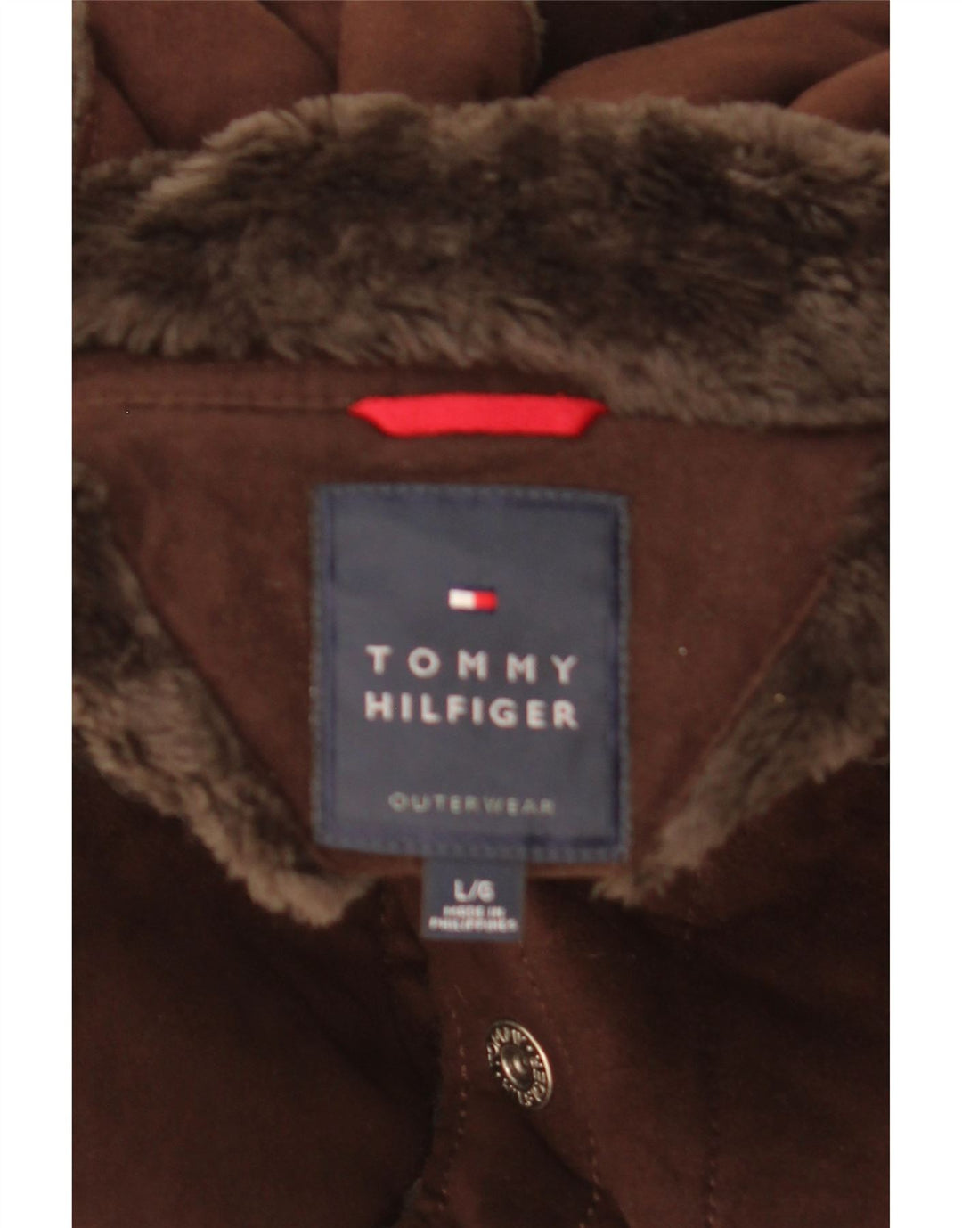 Мужская рубашка-рубашка Tommy Hilfiger, большая, коричневая