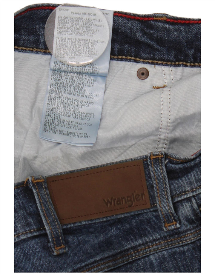Мужские обычные прямые джинсы Wrangler W34 L30, синий хлопок