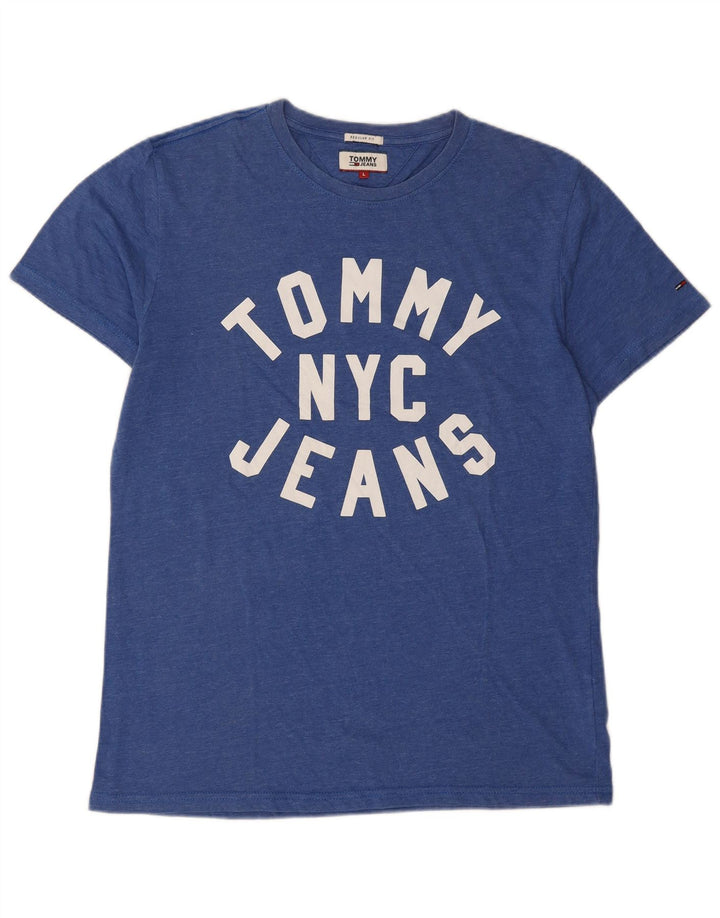 Мужская футболка обычного кроя Tommy Hilfiger с рисунком, большой синий полиэстер