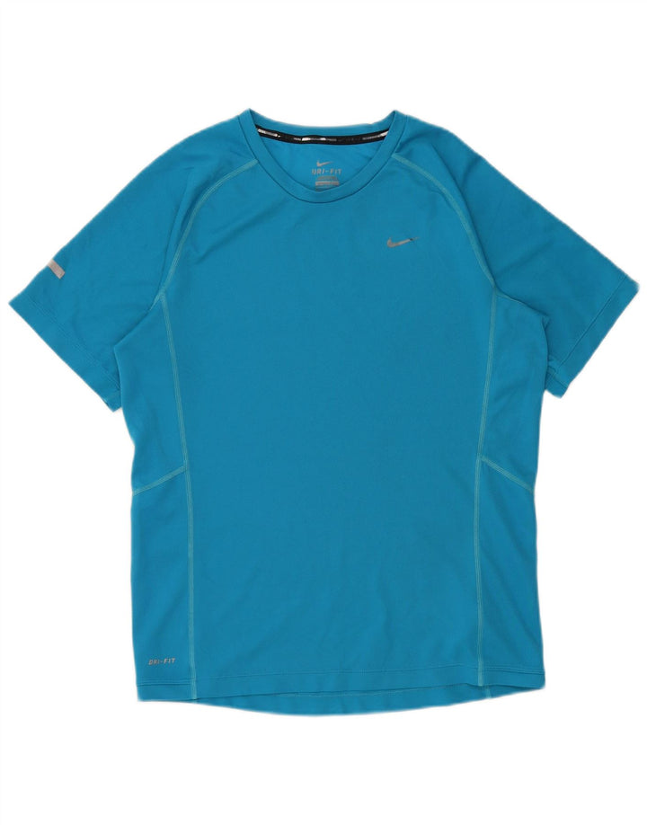 Мужская футболка Nike Dri Fit, маленький синий полиэстер