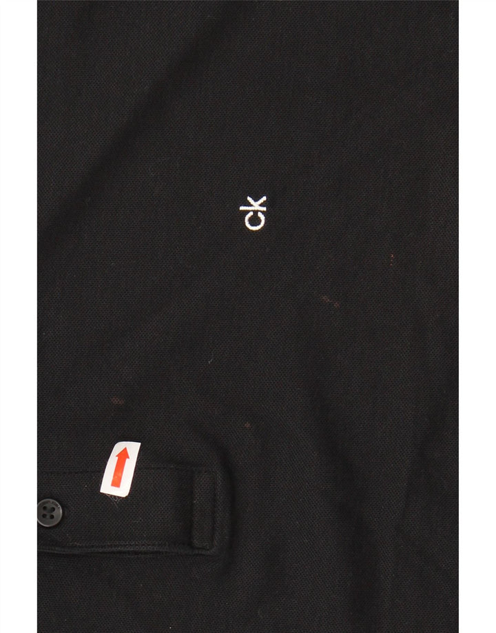 Мужская рубашка-поло CALVIN KLEIN, большая черная, хлопок