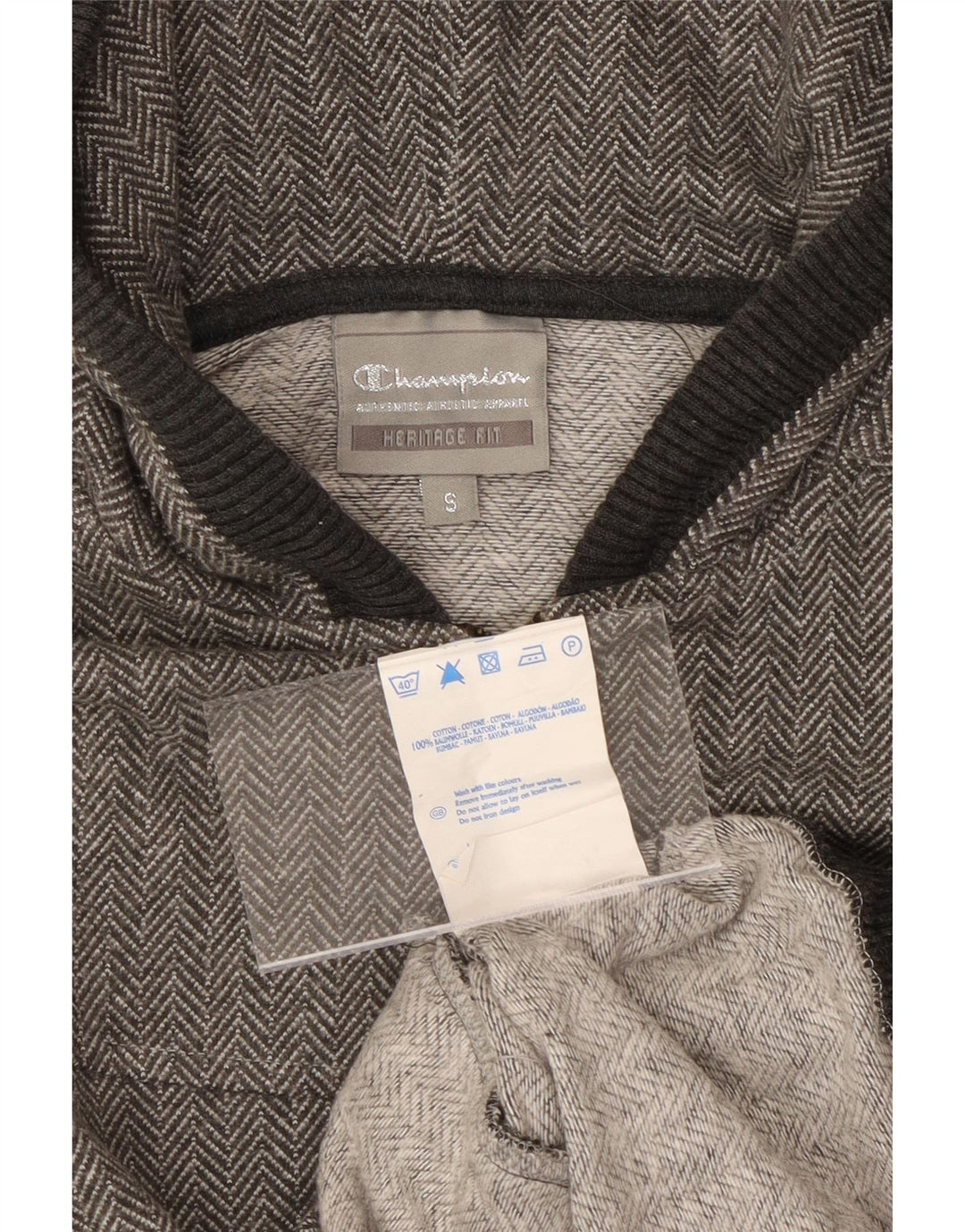 Женский свитер с капюшоном и молнией CHAMPION Heritage Fit UK 10, маленький серый цвет