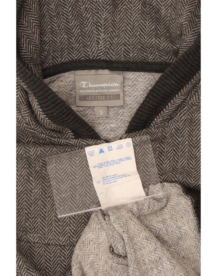 Женский свитер с капюшоном и молнией CHAMPION Heritage Fit UK 10, маленький серый цвет