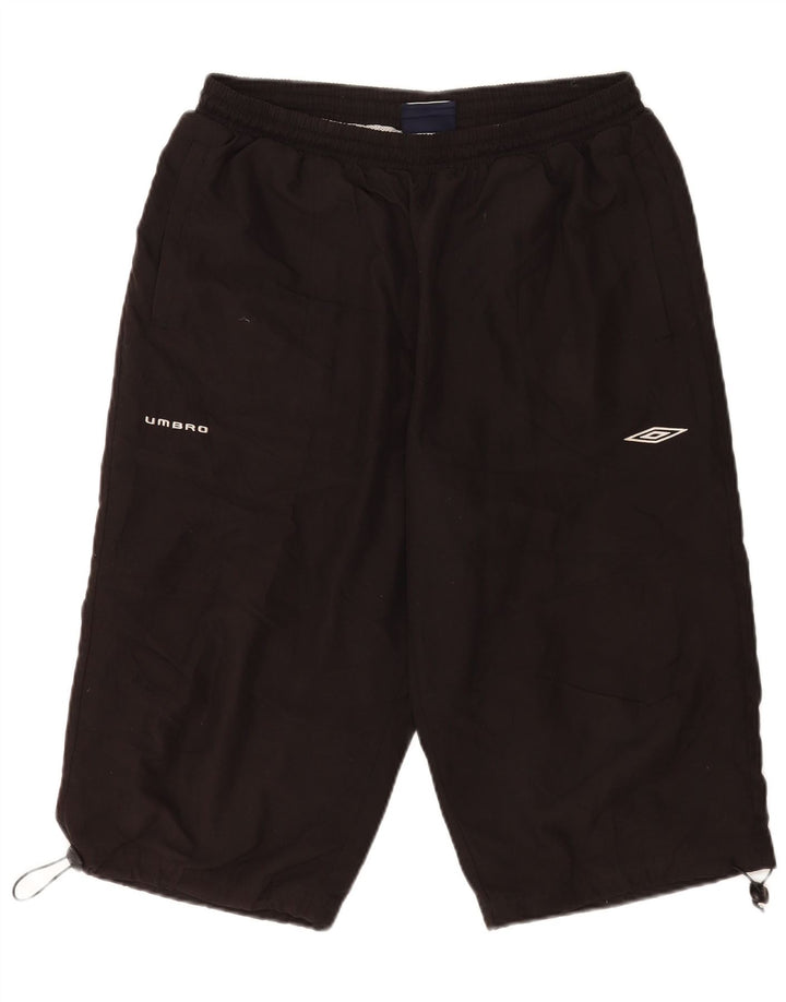 Мужские спортивные шорты-бермуды Umbro, большие черные из полиэстера