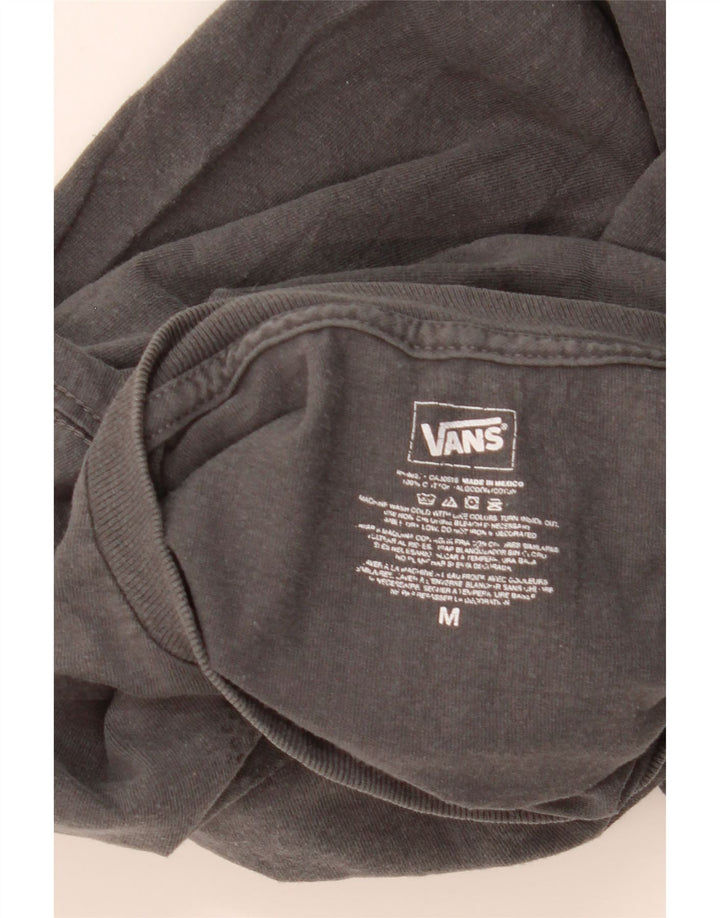 Мужская футболка с рисунком VANS, хлопковый топ среднего серого цвета