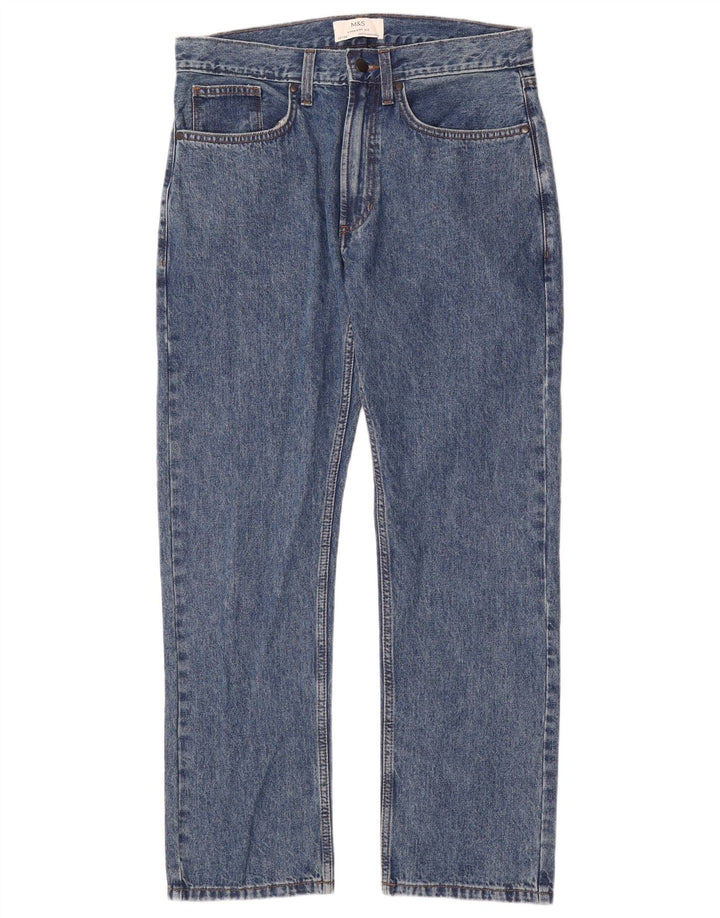 Мужские прямые джинсы Marks & Spencer W32 L29 синие, хлопок
