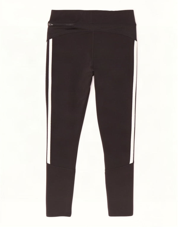 Женские леггинсы-капри Adidas Climalite UK 8, маленькие черные из полиэстера