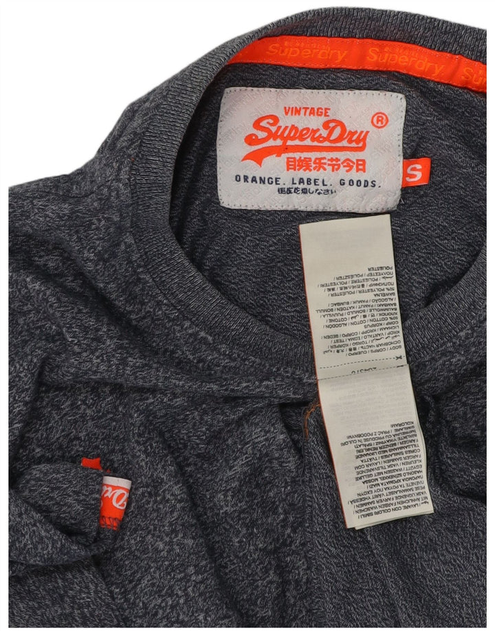 Мужская футболка Superdry, маленькая, темно-синяя, в крапинку, из хлопка