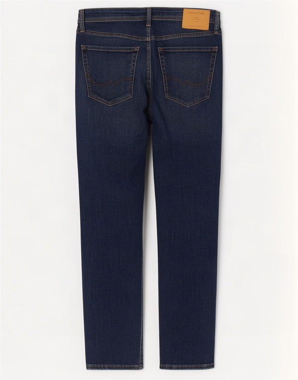 Мужские узкие джинсы Jack & Jones GLENN W32 L30, темно-синий хлопок