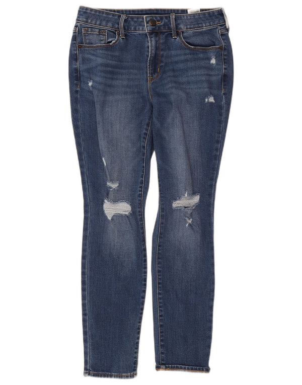 Женские потертые джинсы скинни Old Navy, размер 8, маленький, W28 L26, синий хлопок