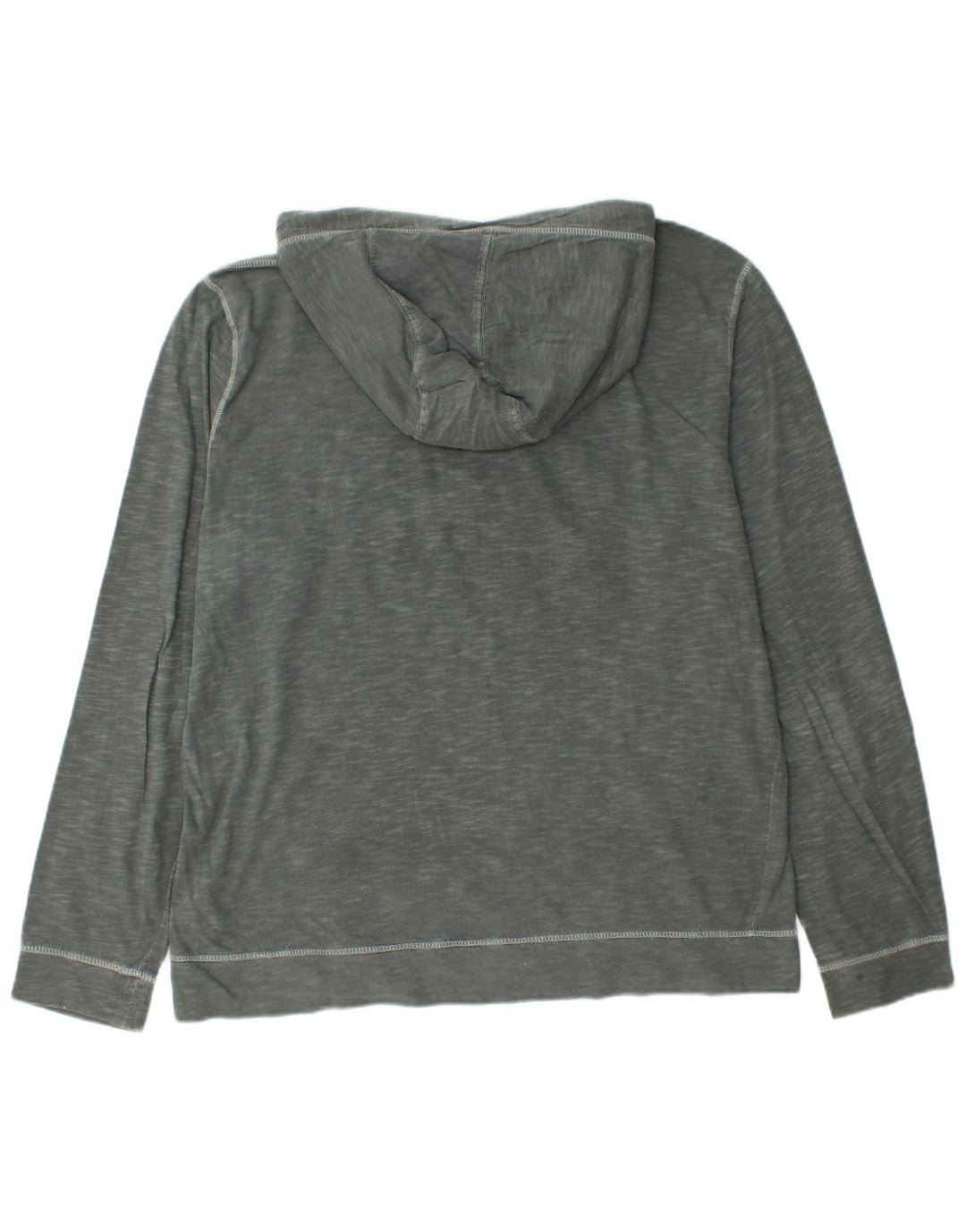 NAPAPIJRI Мужской топ с капюшоном и графическим рисунком, длинный рукав, большой серый хлопок с крапинками