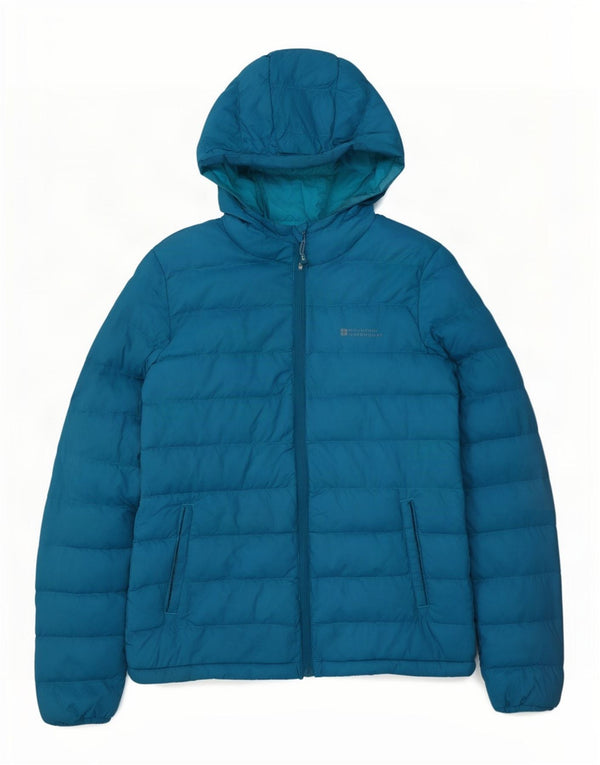 Женская утепленная куртка с капюшоном Mountain Warehouse UK 8, маленький синий нейлон