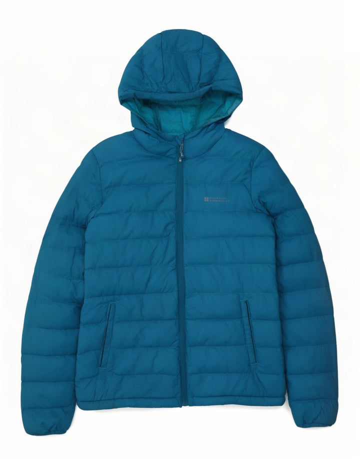 Женская утепленная куртка с капюшоном Mountain Warehouse UK 8, маленький синий нейлон