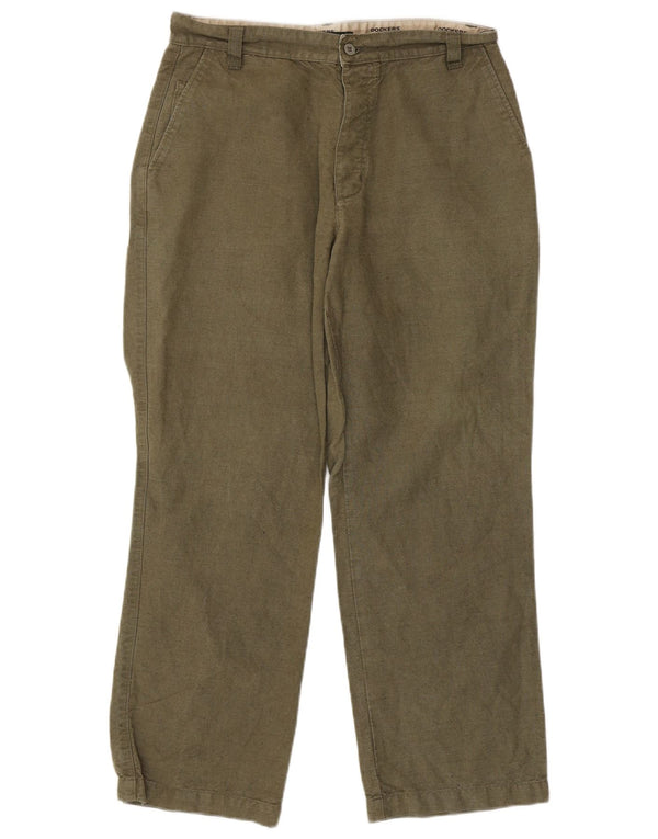 Мужские прямые брюки-чиносы Dockers W34 L30, цвет хаки, лен