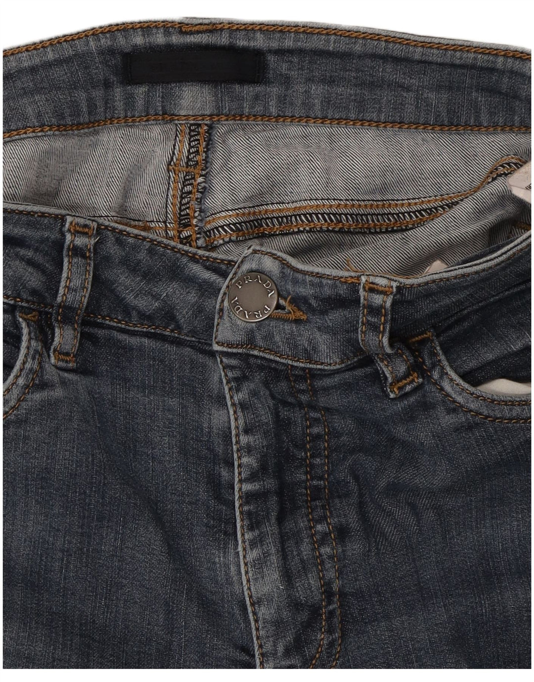 PRADA Womens Skinny Jeans W25 L28 Blue Cotton