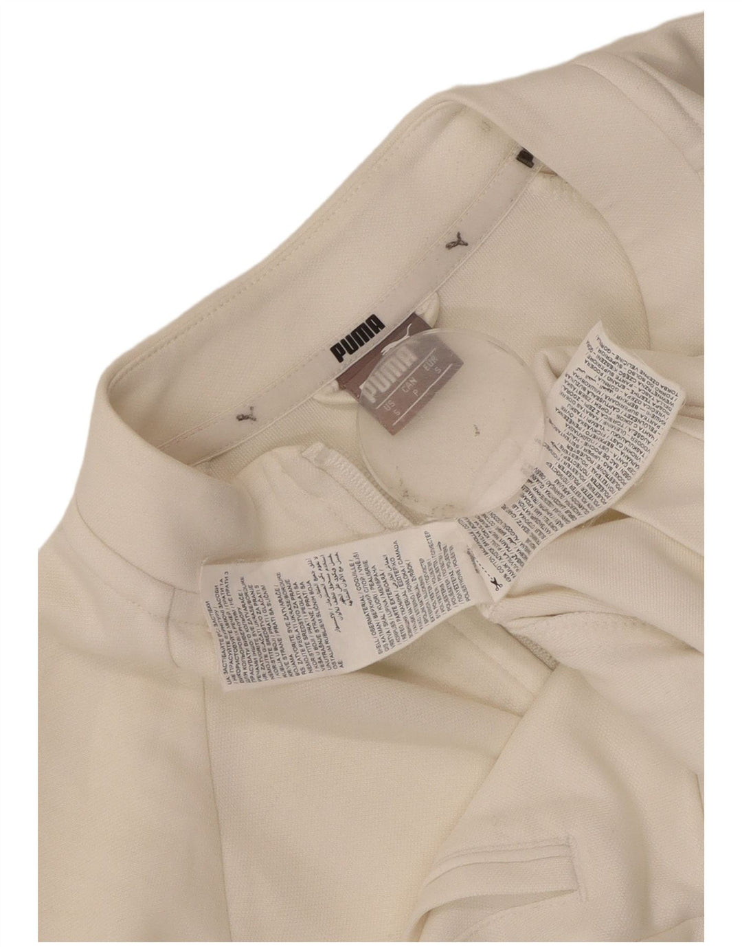 Женский укороченный спортивный костюм большого размера Puma UK 10, маленький белый полиэстер