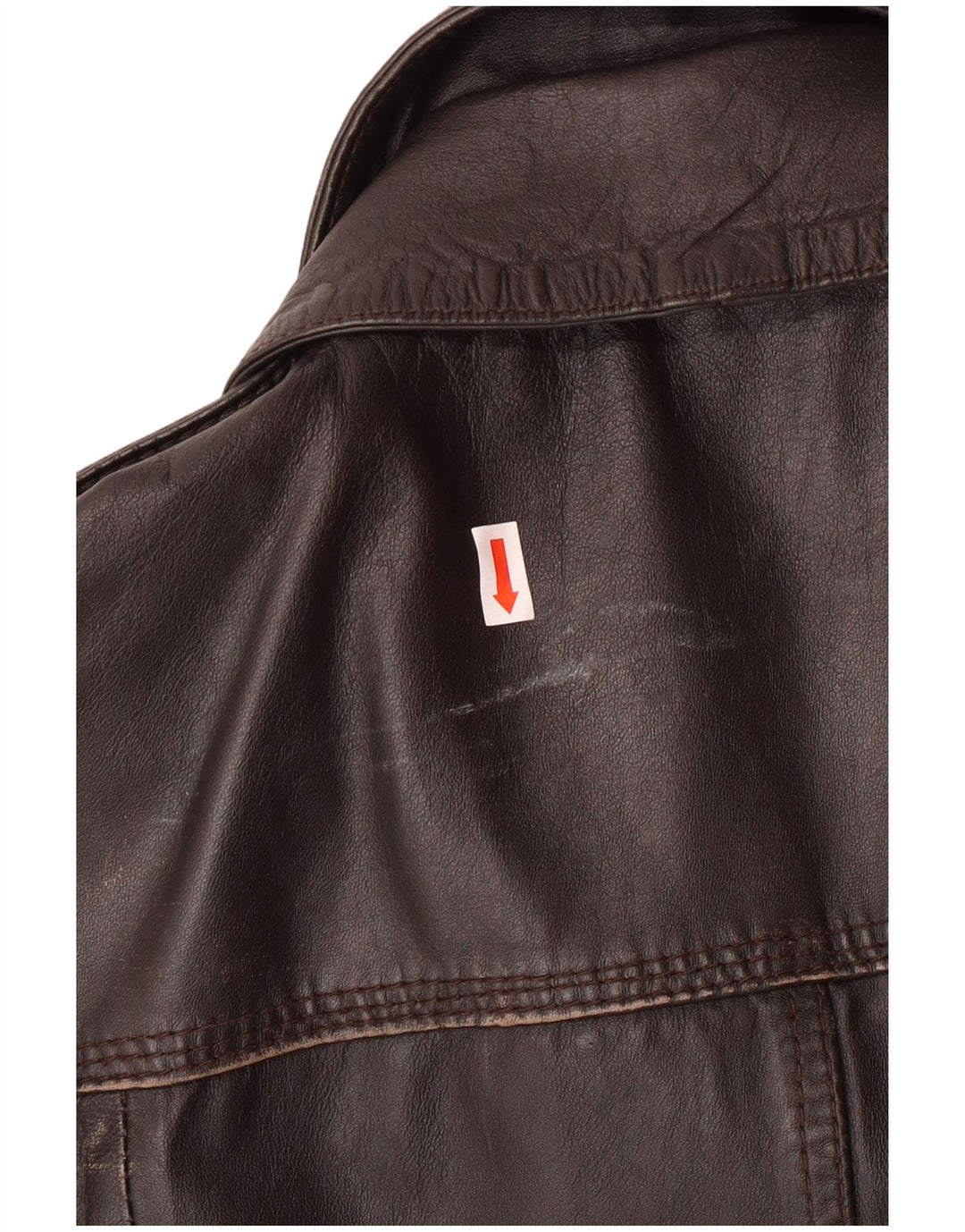 Мужская кожаная куртка Superdry в стиле милитари UK 40, большая коричневая кожа