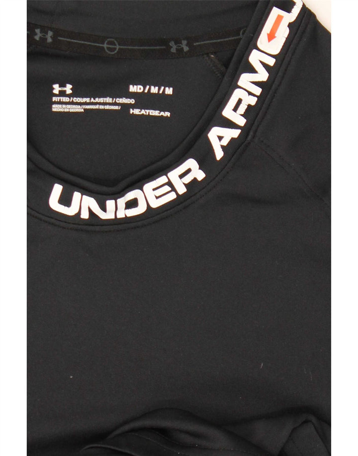 Мужская футболка с рисунком Under Armour Heat Gear, верх, средний черный, полиэстер
