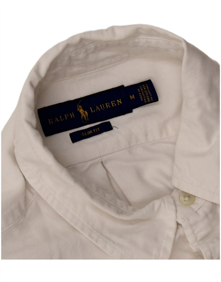 Мужская рубашка приталенного кроя Ralph Lauren, средний белый хлопок, хлопок