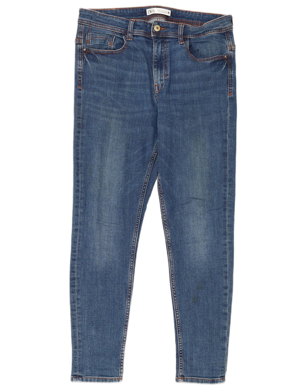Женские джинсы скинни Zara EU 42, большие, W32 L27, синие, хлопок