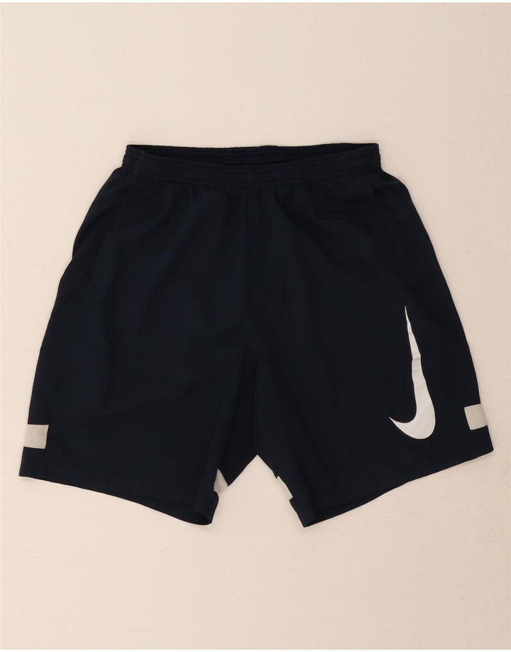 Мужские спортивные шорты Nike с графическим рисунком, средние темно-синие, полиэстер с цветными блоками