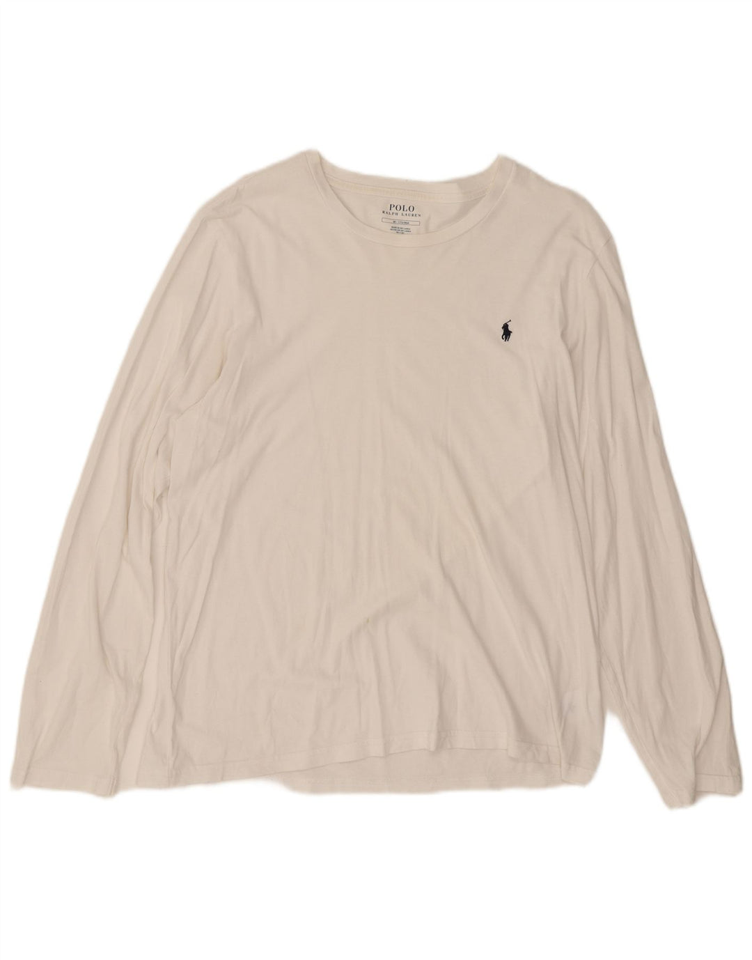Мужской топ с длинным рукавом Ralph Lauren, средний белый хлопок