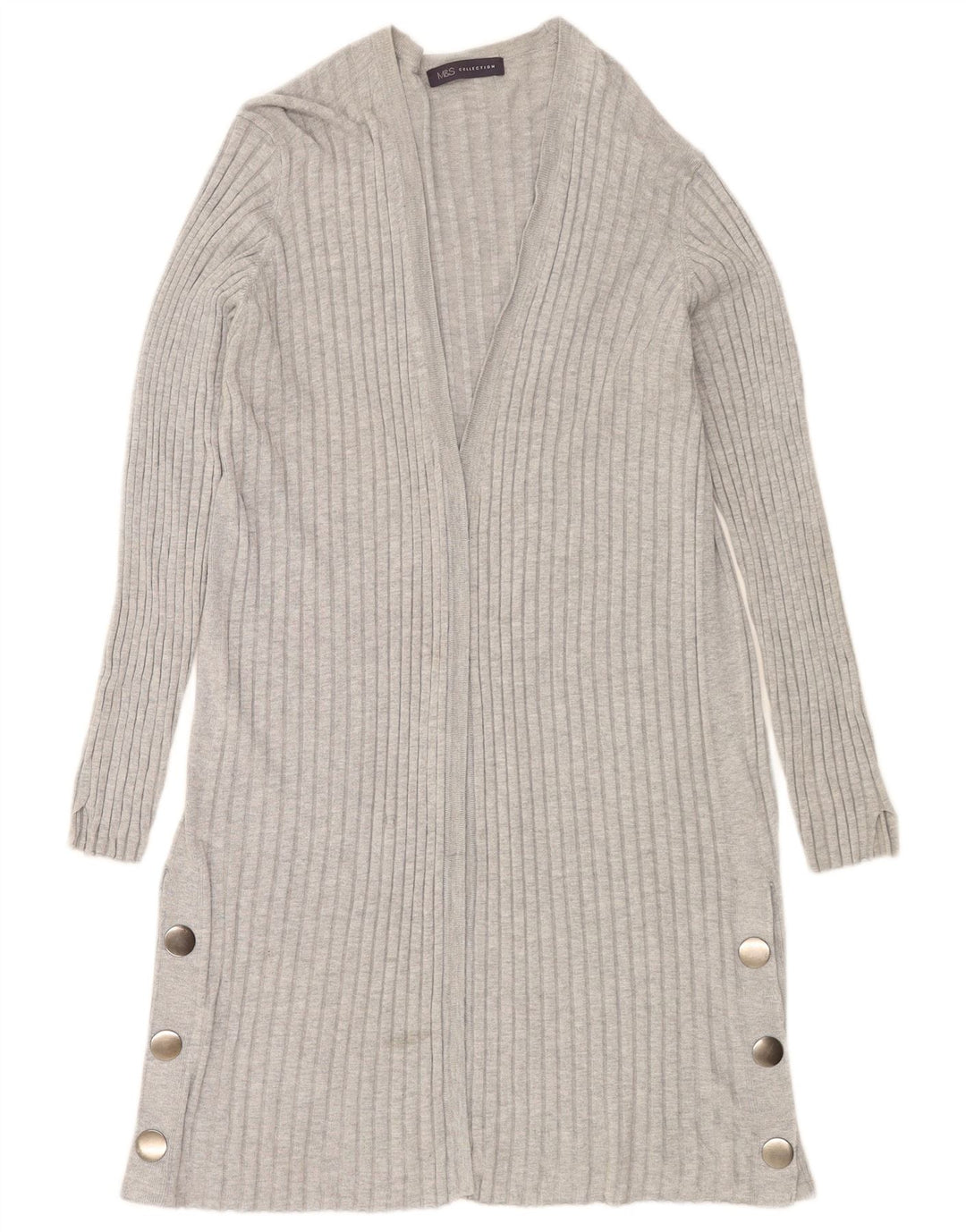 Женский удлиненный кардиган Marks & Spencer UK 14, средний серый
