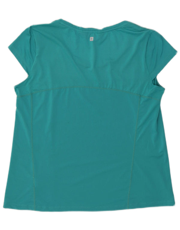 Женская футболка Mountain Warehouse Top UK 18 XL бирюзовый полиэстер