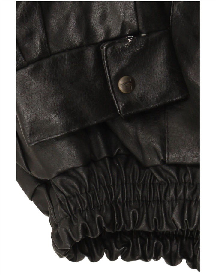 Мужская кожаная куртка VINTAGE UK 42 XL черная