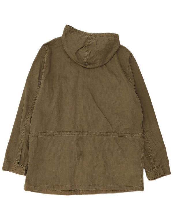 Levi's Mens Hooded Utility Jacket UK 42 XL Khaki Cotton